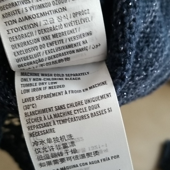 Lace open back navy striped sweater - Picture 7 of 10